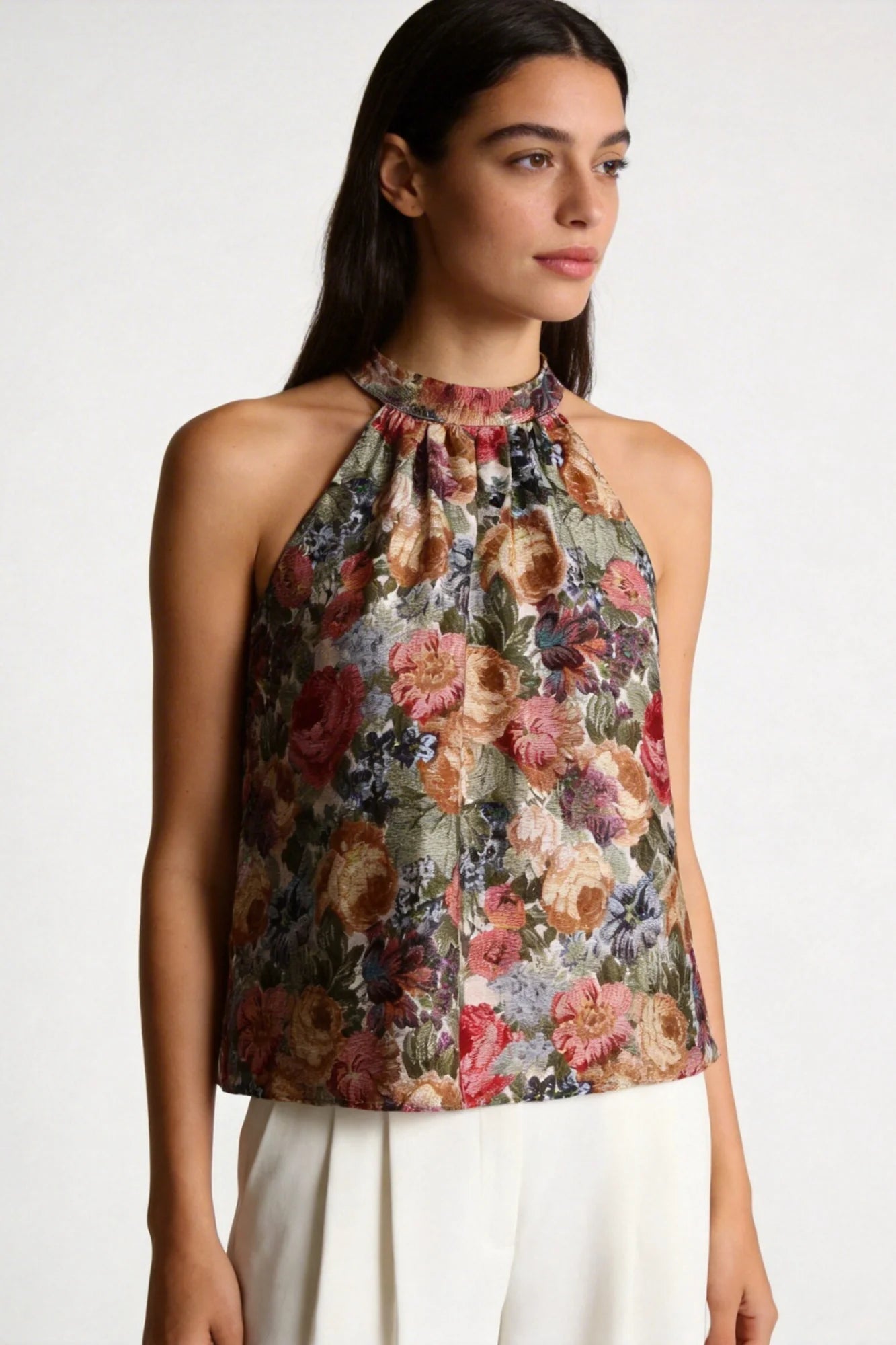 TOP HALTER FLORES