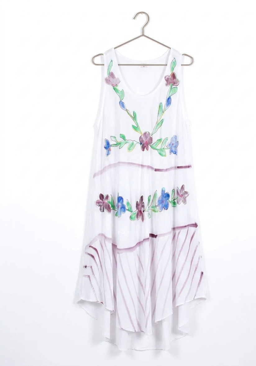 Vestido Flores Pintadas