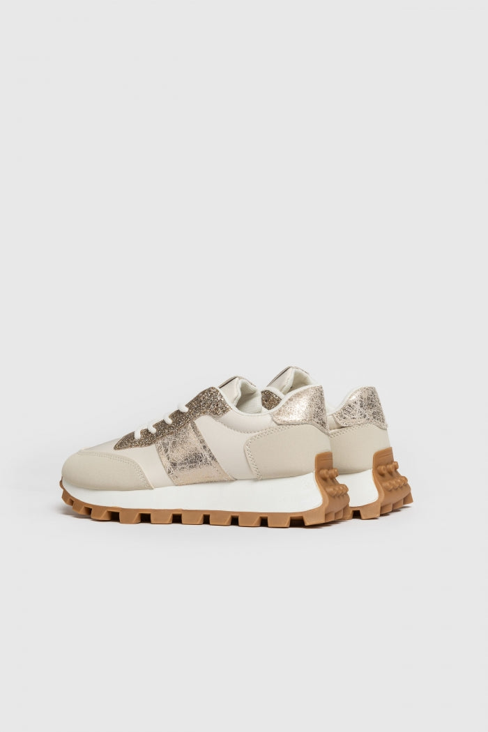 Deportivas Beige Bicolor