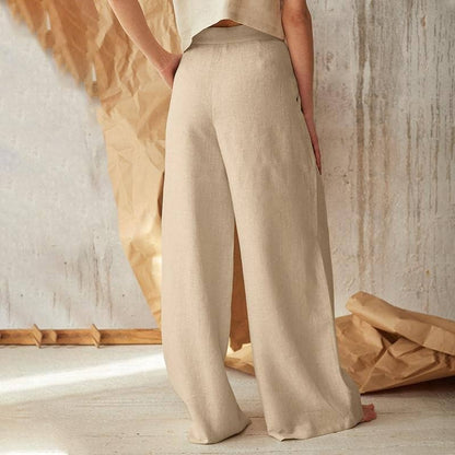 Pantalones anchos de cintura alta