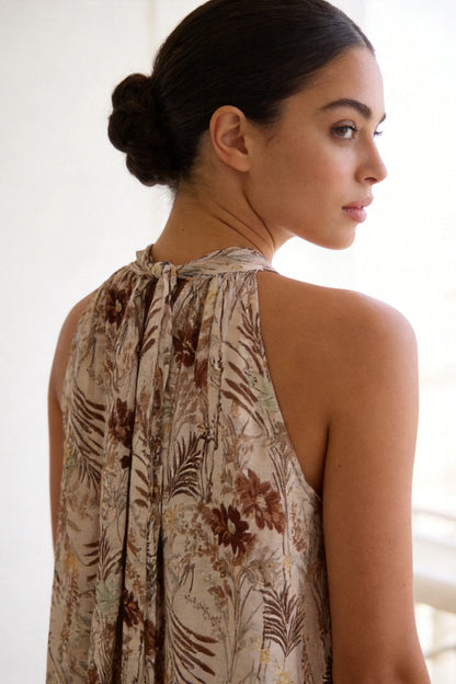 Vestido Halter Estampado