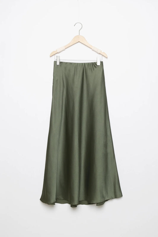 Falda Midi Satinada