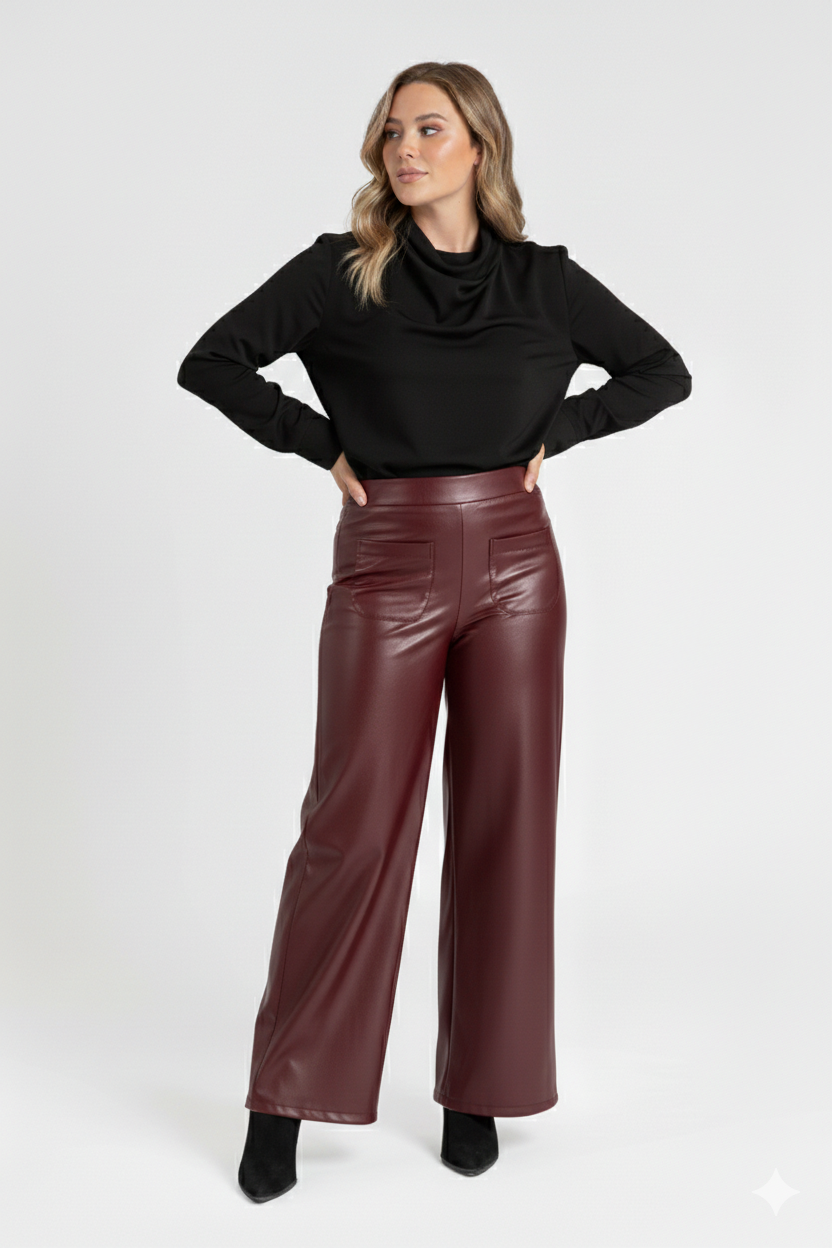 Pantalon Wide Leg Polipiel