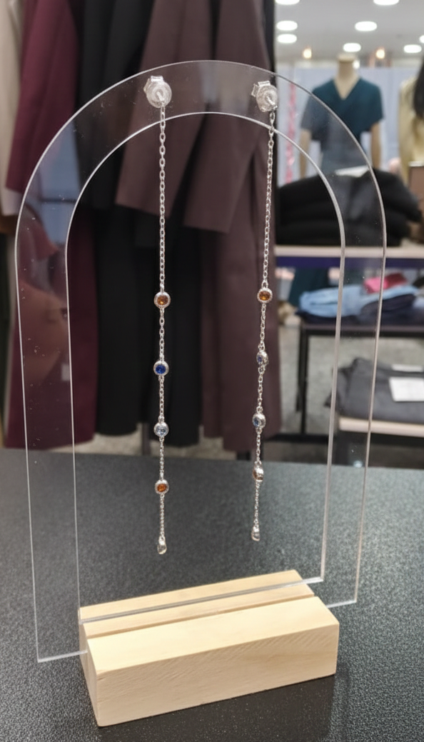Pendientes "Cascada de Colores" en Plata de Ley