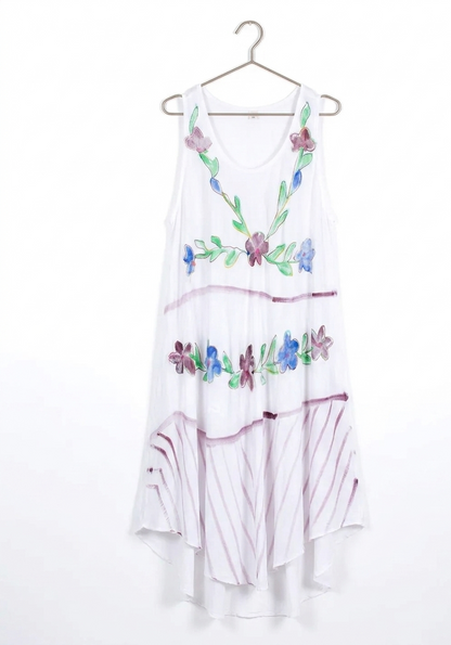 Vestido Flores Pintadas