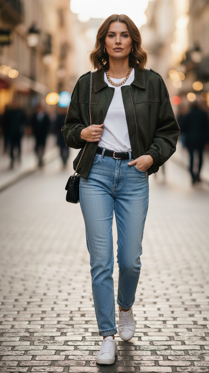 Chaqueta Bomber Ante