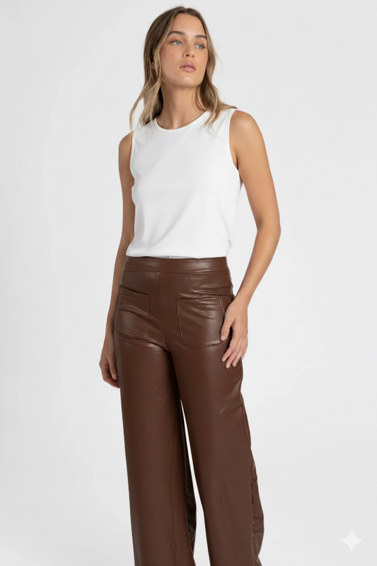 Pantalon Wide Leg Polipiel