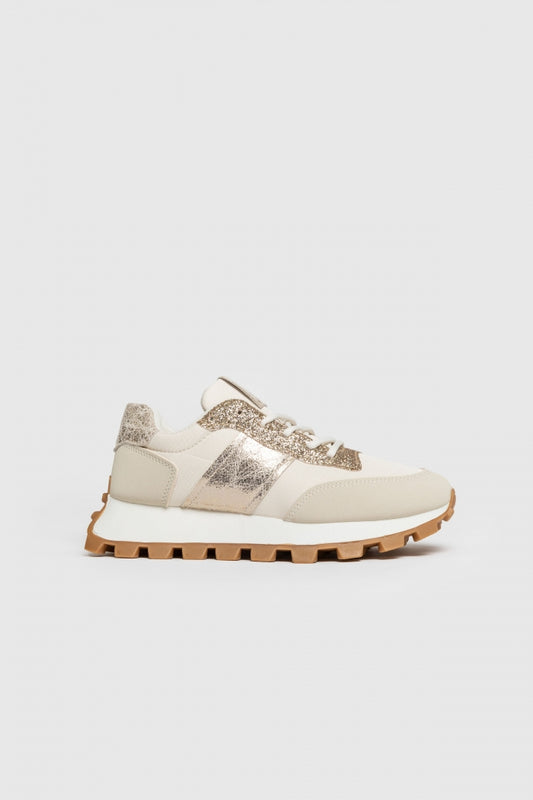 Deportivas Beige Bicolor
