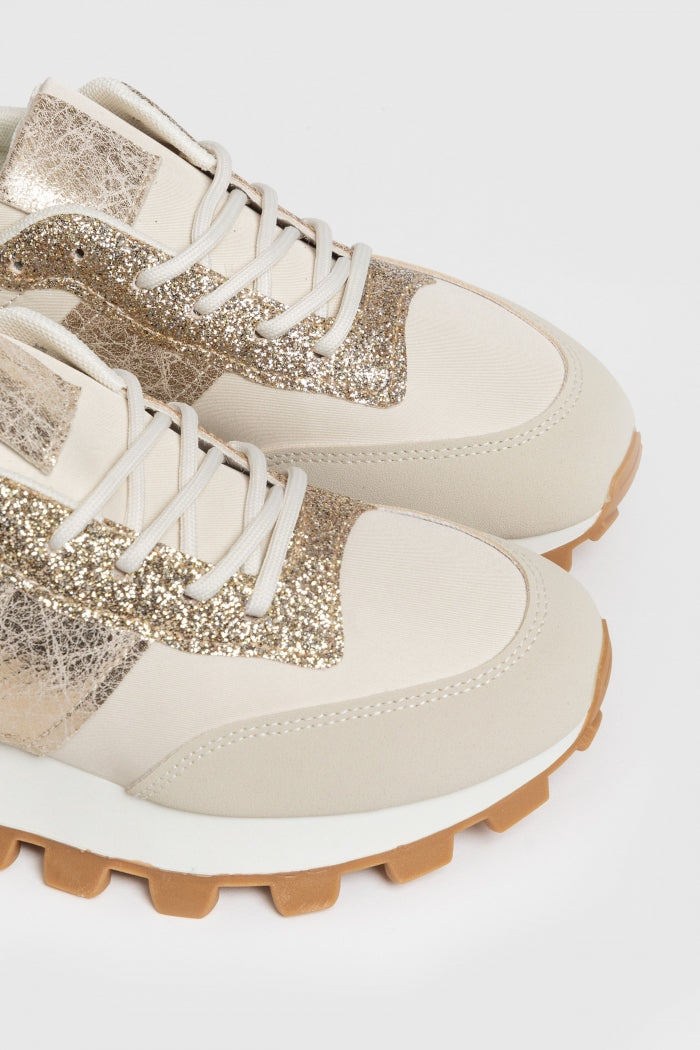 Deportivas Beige Bicolor