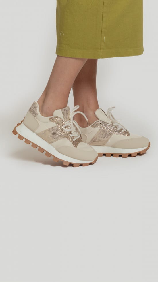 Deportivas Beige Bicolor