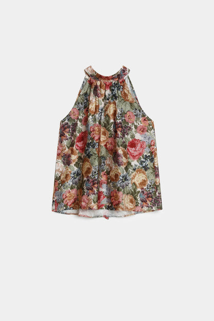 TOP HALTER FLORES