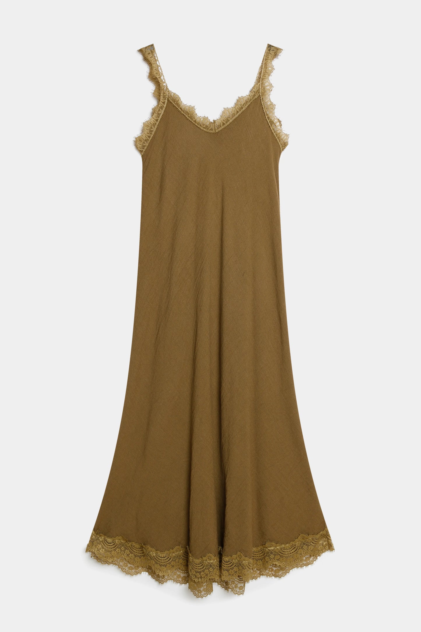 Vestido Lencero con Encaje