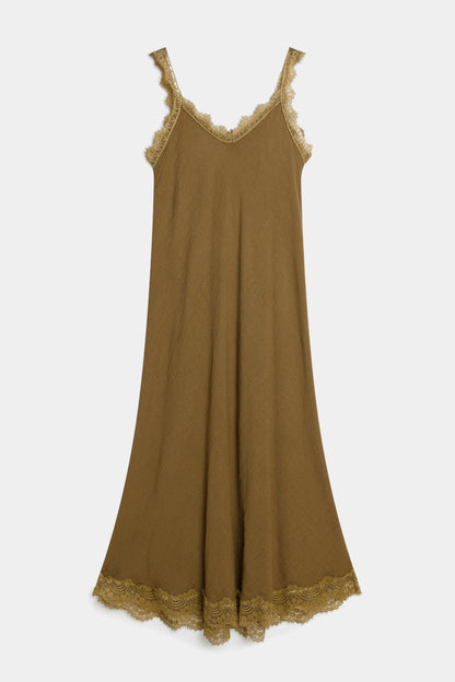 Vestido Lencero con Encaje