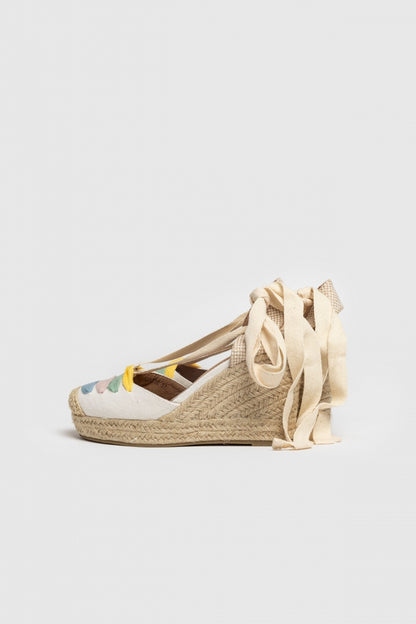 SANDALIAS  CUÑA- MULTICOLOR