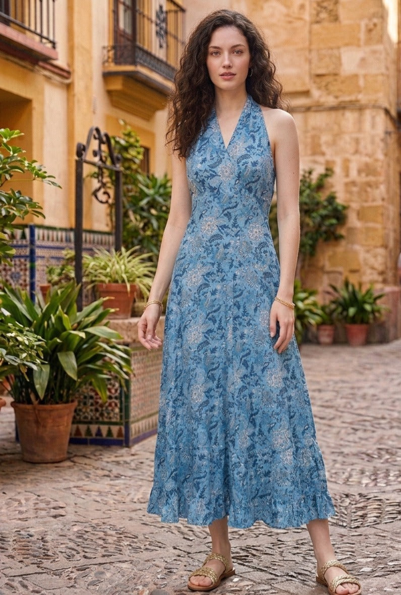 Vestido Largo Magnolia – Celeste Boho