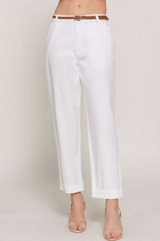 Pantalones  con cinturón trenzado