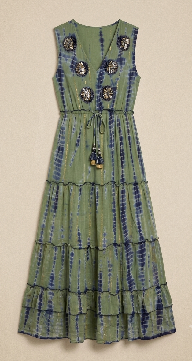 Vestido Bordado Lurex