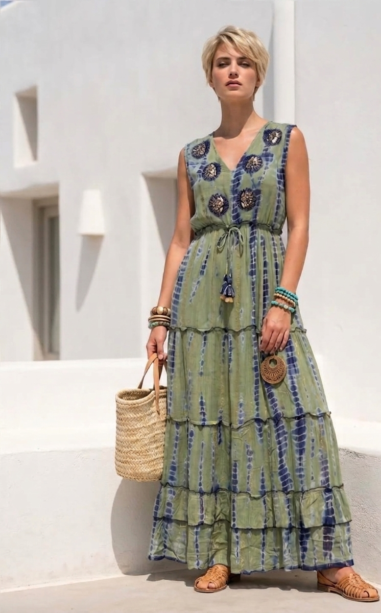 Vestido Bordado Lurex