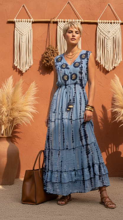Vestido Bordado Lurex